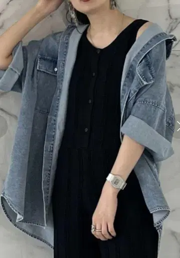 지나시스 JEANASIS 모듬 데님 BIG 셔츠 자켓