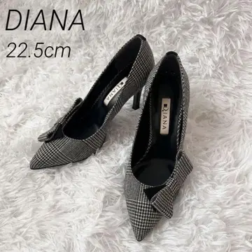 DIANA 다이애나 글렌체크 리본 펌프스 미사용 새상품 22.5cm