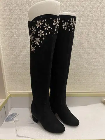 RANDA 란다 롱 부츠 니하이 부츠 블랙 비쥬