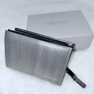 캘빈 클라인 접이식 지갑 실버