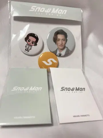 SnowMan 1st POP-UP 이와모토 테루 포토 카드 캔뱃지