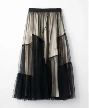 murral Leaf vein tulle skirt