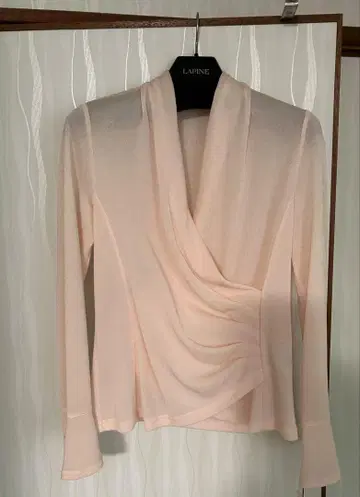 Pierre Cardin 핑크 랩 블라우스