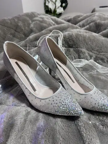 STACCATO 실버 펌프스 22.5cm