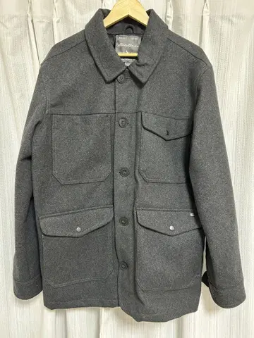 Eddie Bauer 울 피 코트 남성용 XL 그레이 에디 바우어