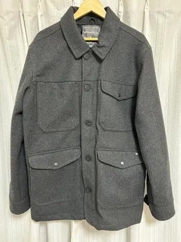 Eddie Bauer 울 피 코트 남성용 XL 그레이 에디 바우어