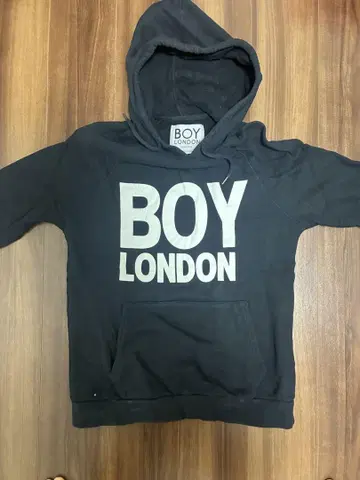 BOY LONDON 후드 부착 후드티 블랙