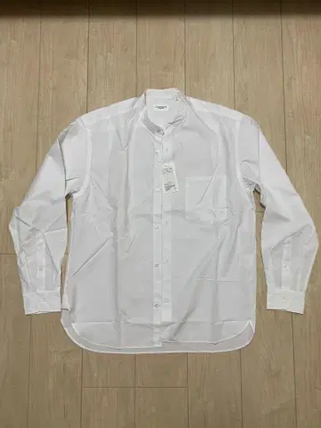 UNITED ARROWS 화이트 밴드 카라 셔츠 L