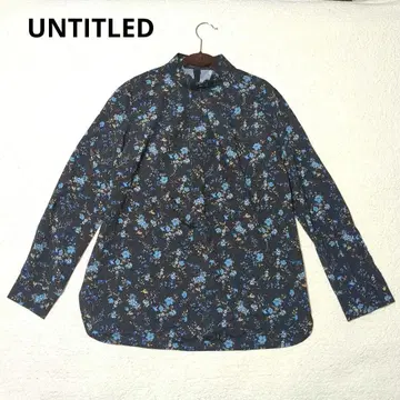 UNTITLED 언타이틀 플라워 도트 블라우스 셔츠 워셔블 꽃무늬