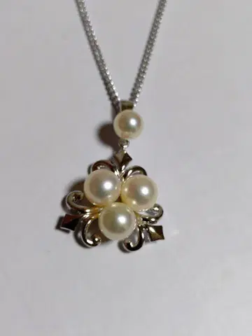 MIKIMOTO 진주와 실버의 목걸이