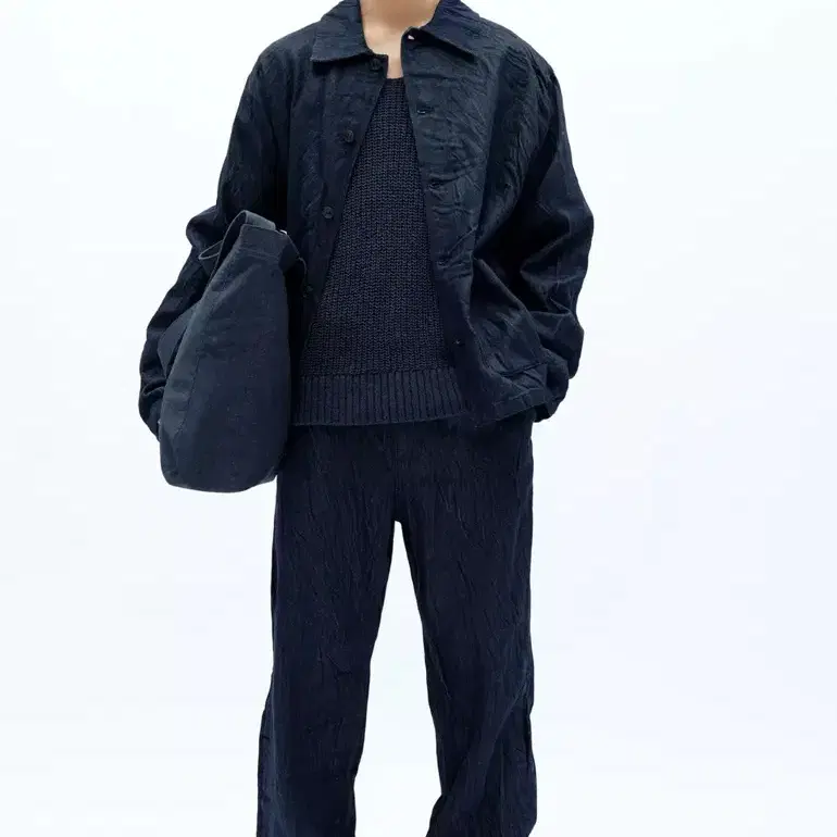 ZARA×FANGLU LIN WRINKLE JACKET INDIGO M Zara x Fanglu Lin Wrinkle Denim Jacket | Bunjang Global