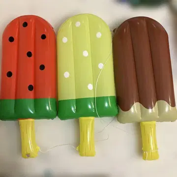 아이스캔디형 비닐 벌룬 장식 3개 세트