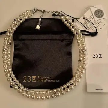 [ 미사용 새상품 ] 23구 스와로브스키 펄 2 목걸이