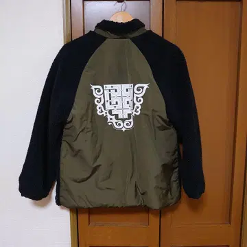 IOII 아이누 문양 자켓 올리브 그린 블랙 사이즈 M