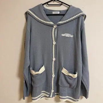 아베일 시나모롤 세일러 카라 그레이 가디건 M~L