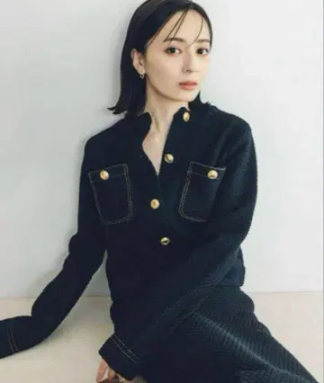 택 포함 미사용 새상품 anuans/아뉴앙스 노카라 니트 자켓