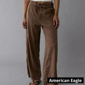 AMERICAN EAGLE 브라운 와이드 팬츠 XS