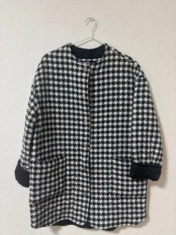 ZARA 체크 무늬 자켓 코트
