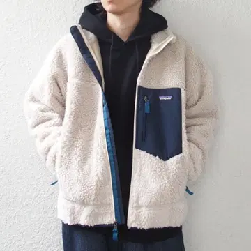 patagonia 플리스 자켓 M 사이즈 크림색 레트로x