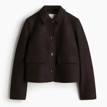 H&M 카라 부착 자켓 브라운 가을 옷