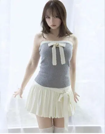 ANDMARY Bicolor ribbon tops