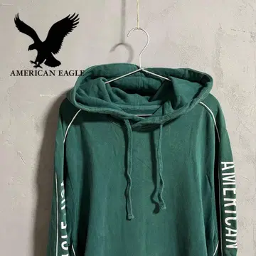 AMERICAN EAGLE 그린 후드 부착 후드티