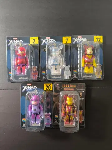 베어브릭 마블 X-MEN 아이언맨 5개 세트