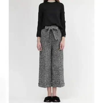 JILL STUART 새상품 헤링본 무늬 와이드 팬츠