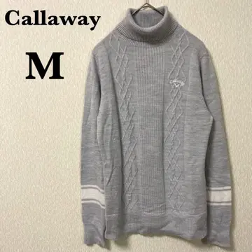 [새상품급] callaway 캘러웨이 케이블 니트 터틀넥 그레이