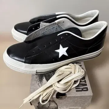 ONE STAR 와이스 타 검정/흰색 27.5cm 일본제