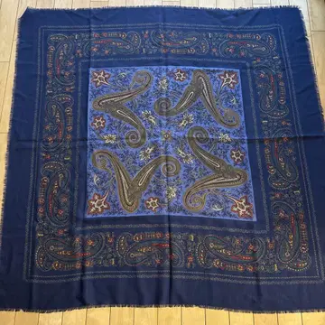 페이즐리 무늬 울 스카프 116cm x 116cm