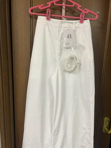 Darich 화이트 와이드 팬츠 벨트 포함