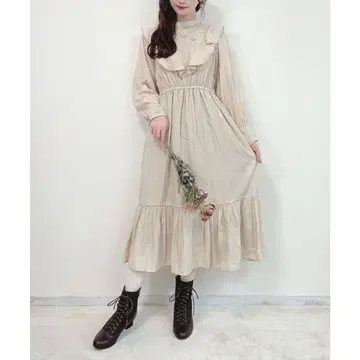 an another angelus 컷워크 요크 롱 원피스