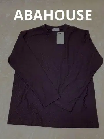 미사용 새상품 아바하우스 ABAHOUSE 긴팔 티셔츠 다크 퍼플