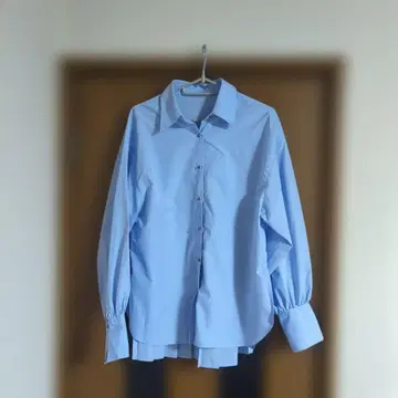 VIS 스카이블루 긴팔 버튼 셔츠