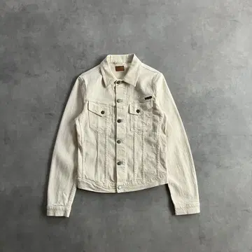 새상품급 Nudie Jeans 드라이 트윌 데님 자켓 베이지
