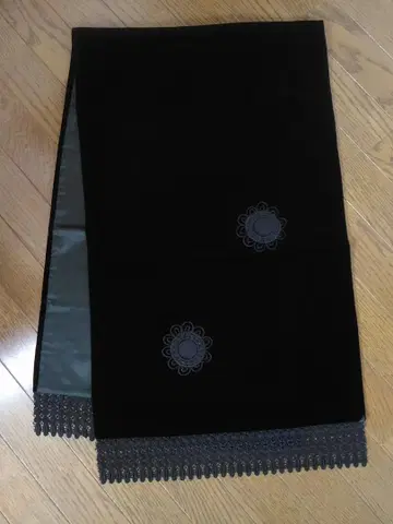 기모노 숄 블랙 벨벳
