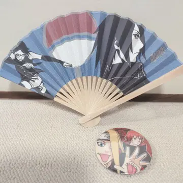 NARUTO 부채와 캔뱃지 세트