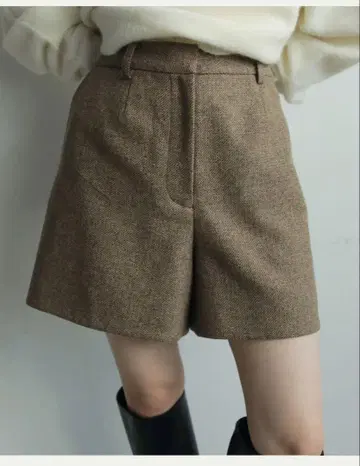 anuke 헤링본 쇼트 팬츠 베이지 36