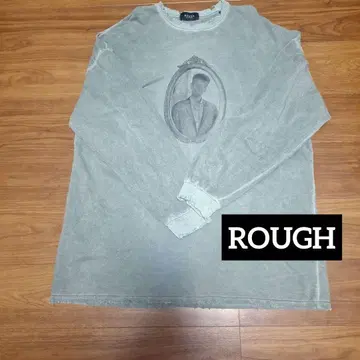 ROUGH 그레이 긴팔 티셔츠