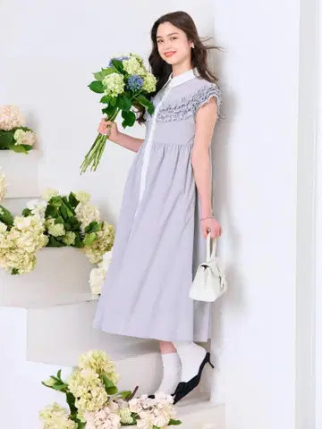 chesty 프릴 비쥬 원피스 미사용