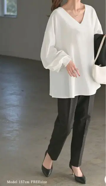 [ 허그유 ] 양류 롱 셔츠 튜닉