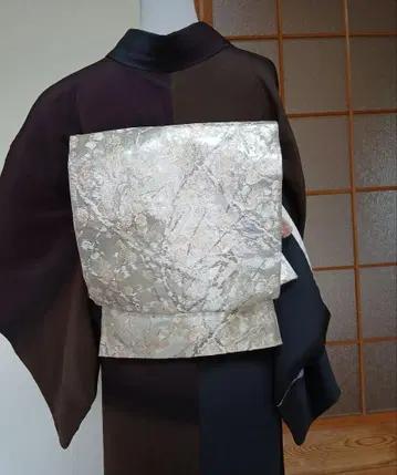 후쿠로 오비 순수 실크 이중 북 만들기 오비 이부식 오비 홍백 매실