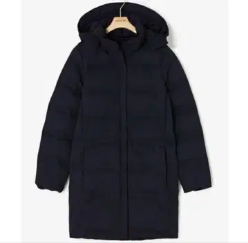미사용 클리닝 완료 LACOSTE 후드 부착 다운 자켓 네이비 M