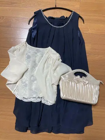 결혼식 참석 드레스 세트 apres jour 폼폼 볼레로 백