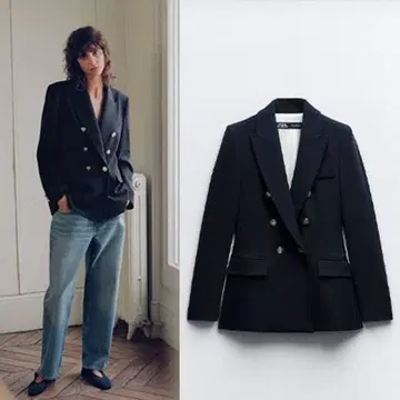 [ 새상품급 ] ZARA 더블 브레스트 테일러드 자켓