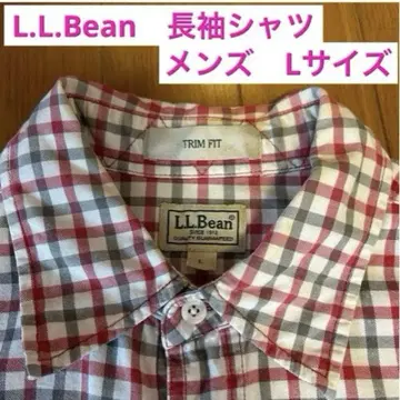 L.L.Bean 긴팔 셔츠 L 사이즈 빨간색 체크