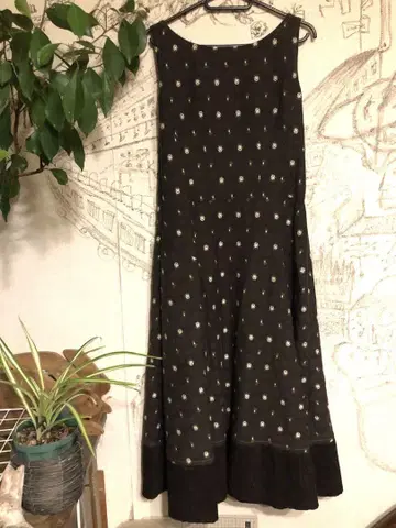 가을 컬러 러버즈 벌스데이 절개 롱 원피스 면 100