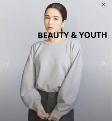BEAUTY & YOUTH 밀라노 리브 볼륨 슬리브 니트