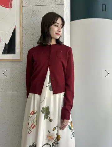 CABaN 가디건 보르도 XS